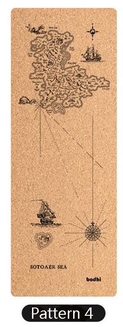 Yoga Mat - Natural Cork & TPE - 183x65cm - Non-Slip - Odorless - Fitness Gym Pilates