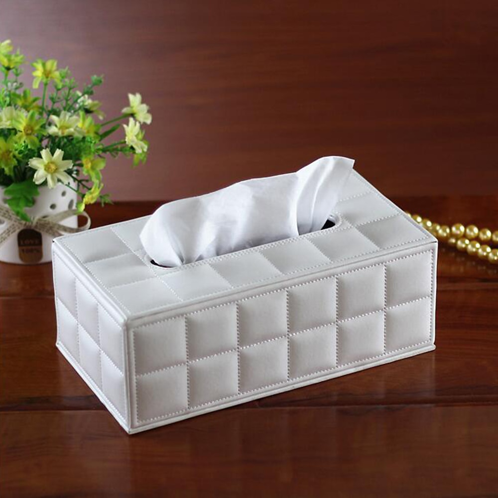 Leather Tissue Box Napkin Holder Paper Case Bathroom Tissue Box Cover Car Napkin Storage Modern Toilet Paper Box 3