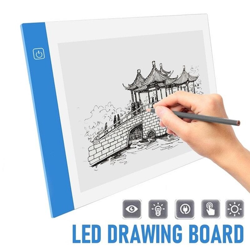 LED Drawing Board A4 - Ultra-thin USB Powered Tracing Pad - 3 Level Dimming - for Artists: Purple