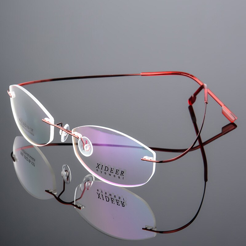 Titanium Alloy Ultralight Frameless Glasses Frame Super Stretch Metal Eyeglasses Frame Reading Glasses For Women Men Unisex