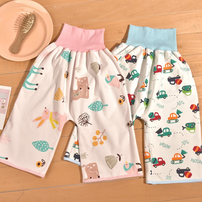 Prevent Baby Bedwetting Pure Cotton Baby Skirt for Prevent Urine Leakage 2 in 1 Toilet Learning Pants Reusable Washable Skirts