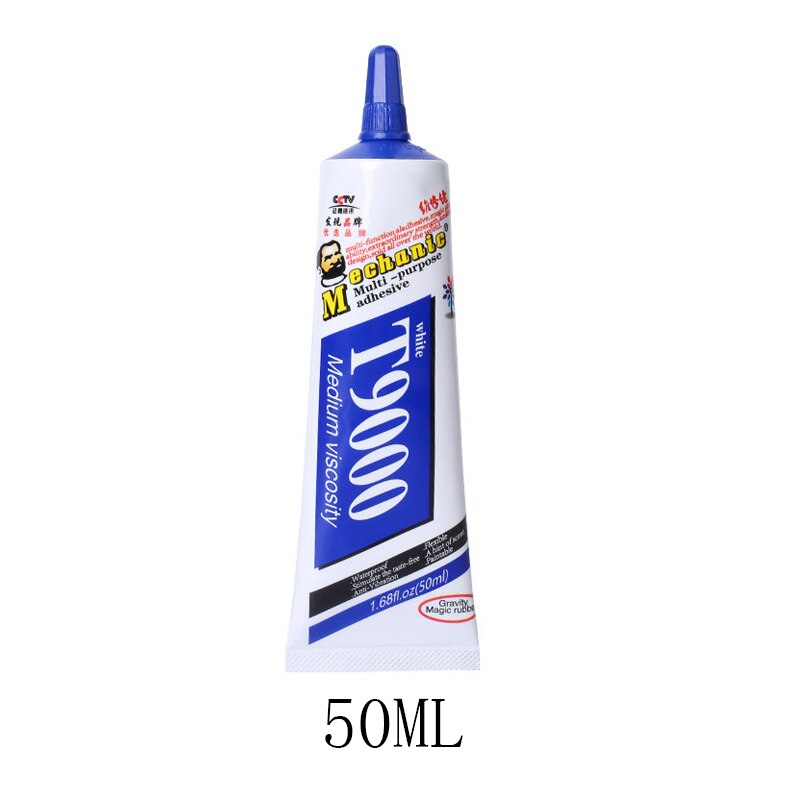 Adhesivo líquido blanco mecánico T9000, Pegamento de resina epoxi, protección ambiental, Universal, para herramientas de reparación de marcos de teléfono: 50ml