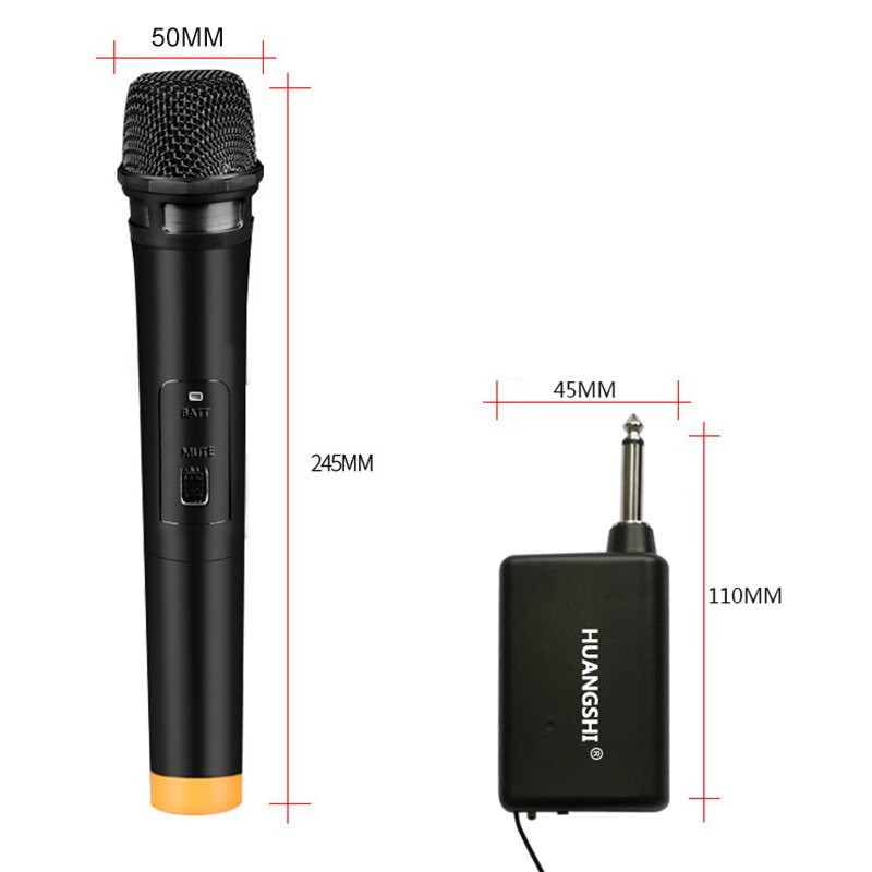 UHF Wireless Microphone System With Receiver Cordless Handheld Microphone For Karaoke Party KTV Performance Speech