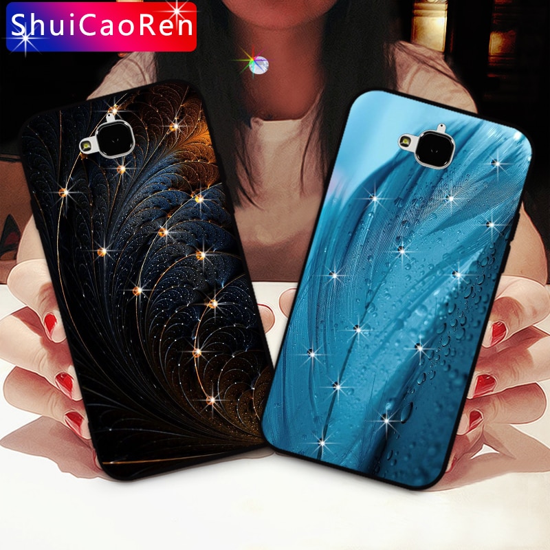 Bling Diamant Strass Zachte Tpu Case Voor Huawei Honor 4C 5C 6C Pro 5X 5A 6A 6X Luxe Back Cover voor Huawei GT3 GR5