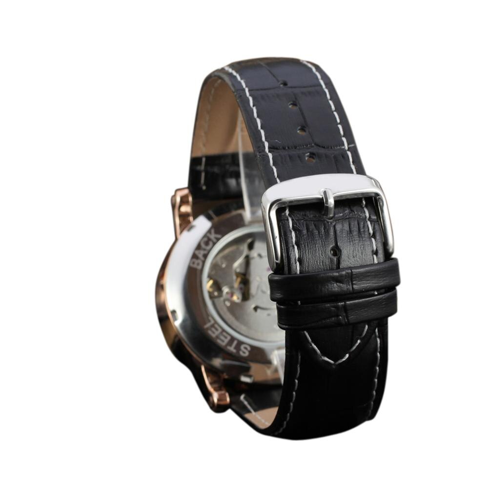 FORSINING casual mannen en vrouwen waterdichte horloges met kalender leather horloges automatische mechanische horloges