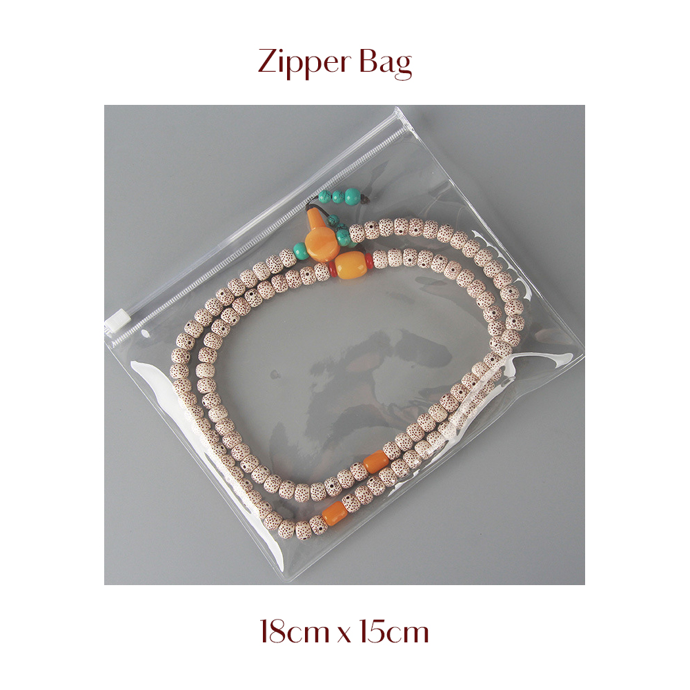 Bolsa con cremallera para joyería, plástico PVC transparente, pulsera, collar, pendientes, bolsa de para embalaje de pequeñas empresas, 10/20 Uds.