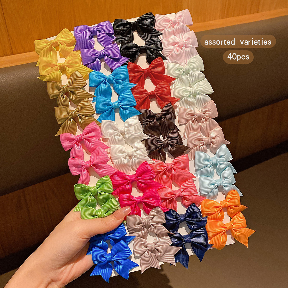 30 pinces à cheveux en tissu à nœud aléatoire coloré adaptées à un usage quotidien comme accessoires pour cheveux: Fluorescent Jaune