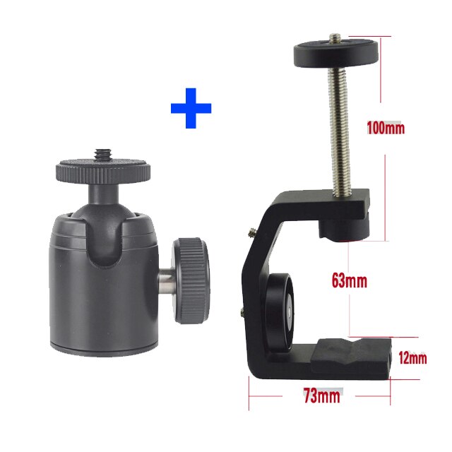 Outdoor Multifunction C Clip Tripod Ball Head Base Fixture Clamp For Cellphone Digital Camera Sports Camera: Green