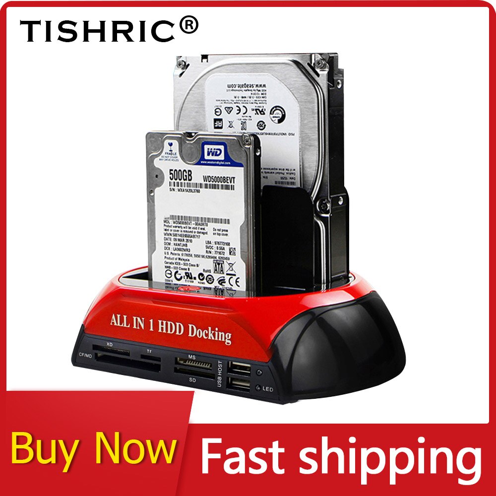 All in 1 Hdd Docking Station eSATA to USB 2.0/3.0 Adapter For 2.5/3.5 Hard Disk Drive Docking Station Hard Enclosure