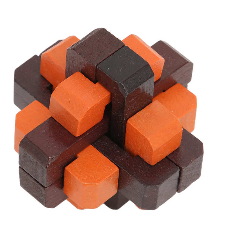 Brain Teaser Puzzle Games Intellectual Wooden Brain Puzzle Composite Wood Surface for The Aged for Prevent Alzheimer&#39;s Disease