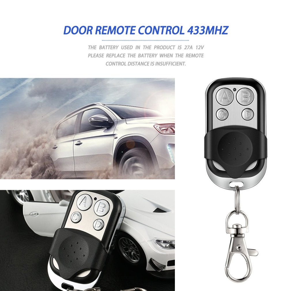 Door Remote 433Mhz 4 Channel Remote Control Use All 433 Mhz Fixed Code Key Chains Car Home And Garage 1 Pcs