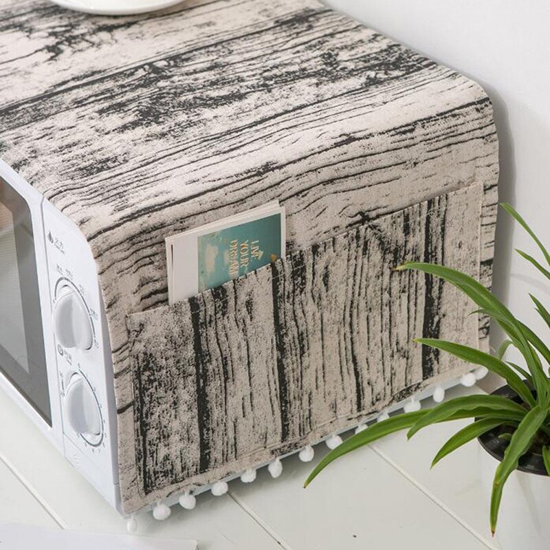 Couvre-four couvre-four de cuisine | De couvre-poussière pratique pour micro-ondes couvre-four à Grain de bois