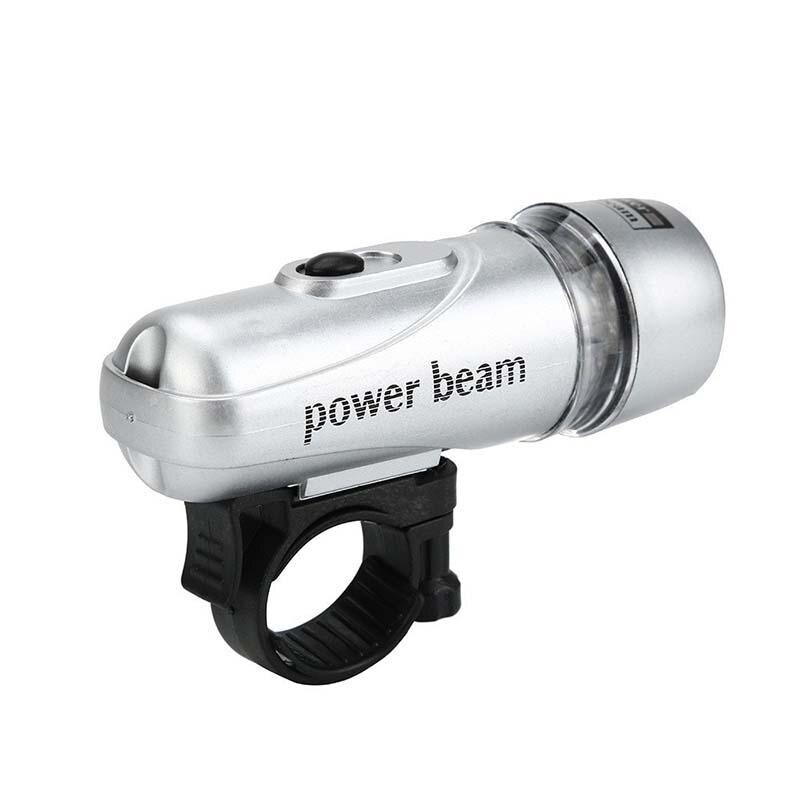 5 Led Waterdichte Power Beam Fiets Front Light Head Light Zaklamp Zaklamp Bicyle Koplamp: Silver Light