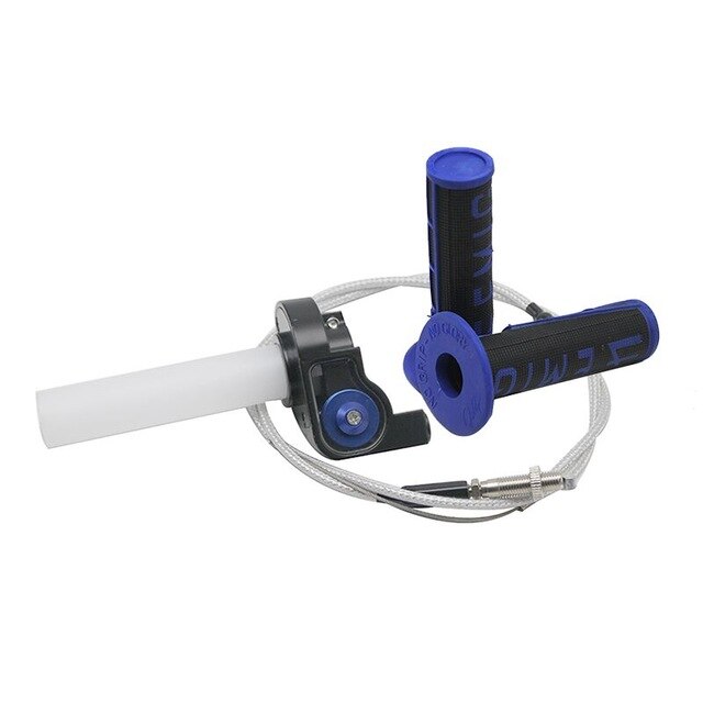 ZSDTRP Universal 7/8" Motorcycle Throttle Twist Grips + Cable 22mm CNC Aluminum Grip Accelerator Moped Scooter Dirt Bike: C