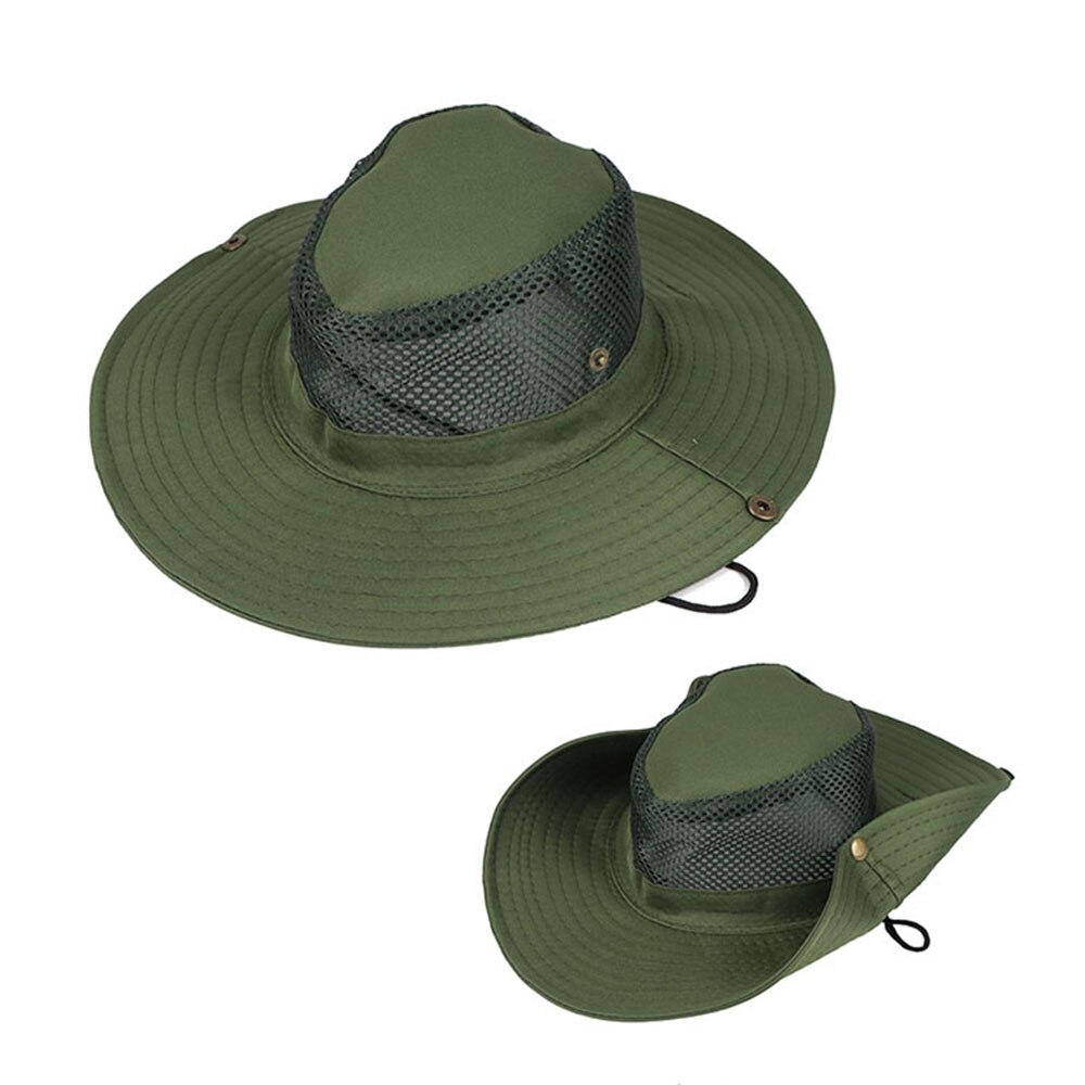 Wide Brim Sun Breathable Hat Summer Outdoor Activity Mesh Bucket Cap UV Protection for Camping Fishing Safari Hiking Hats