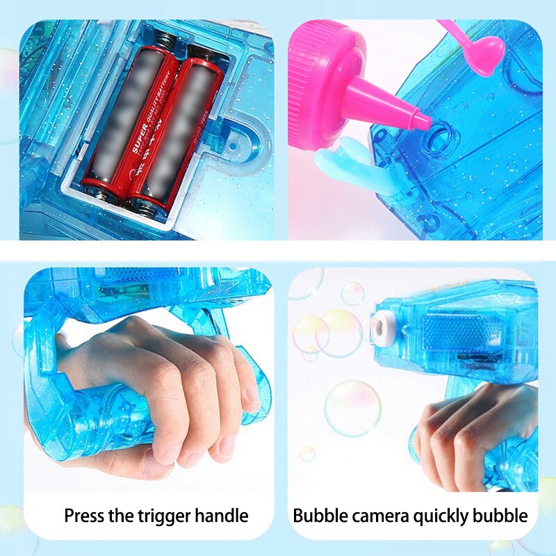 Kinderen Automatische Pols Bubble Machine Speelgoed Met Bubble Oplossing Bubble Maker Voor Buitenshuis Party Bruiloft