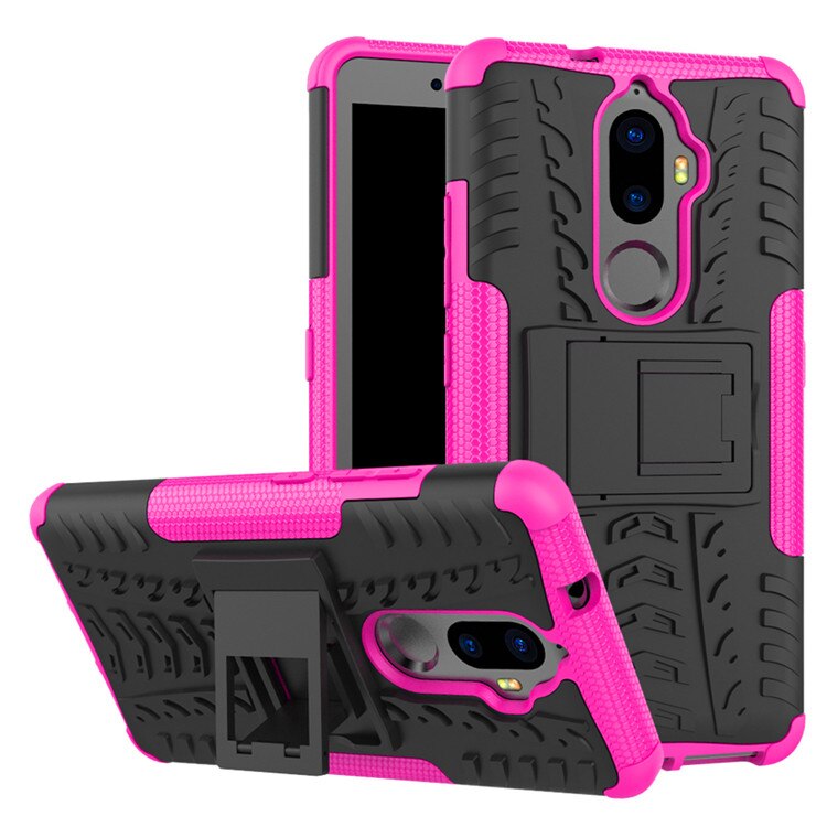 Hoesje voor lenovo  k8 , hybride schokbestendige behuizing van tpu + pc, telefoonstandaard, hoesje voor lenovo  k8 plus, hoesje voor lenovo  k8 note, telefoonhoesjes: Voor lenovo  k8 notitie / Rozenrood