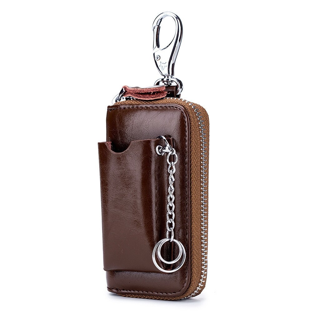 2022 Autosleutel Portemonnee Pouch Bag Case Wallet Holder Keten Sleutel Portemonnee Pocket Key Organizer Mannen Autosleutel tas: Brown