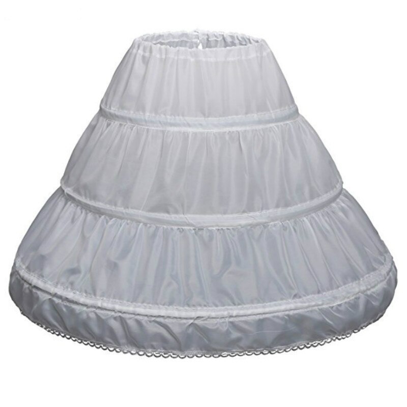 Formal Children Petticoats for Flower Girl Dress Hoopless Short Crinoline Little Girls Kids Underskirt 45cm Length