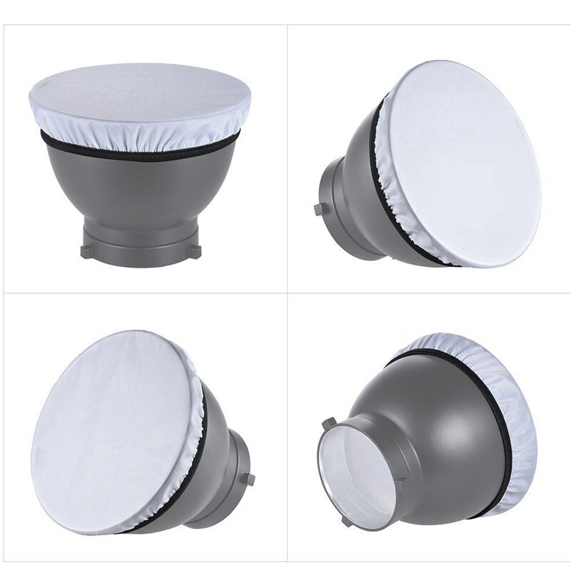 Tissu de diffuseur blanc doux de lumière de photographie pour le réflecteur Standard de stroboscope de Studio de 7 pouces 180mm