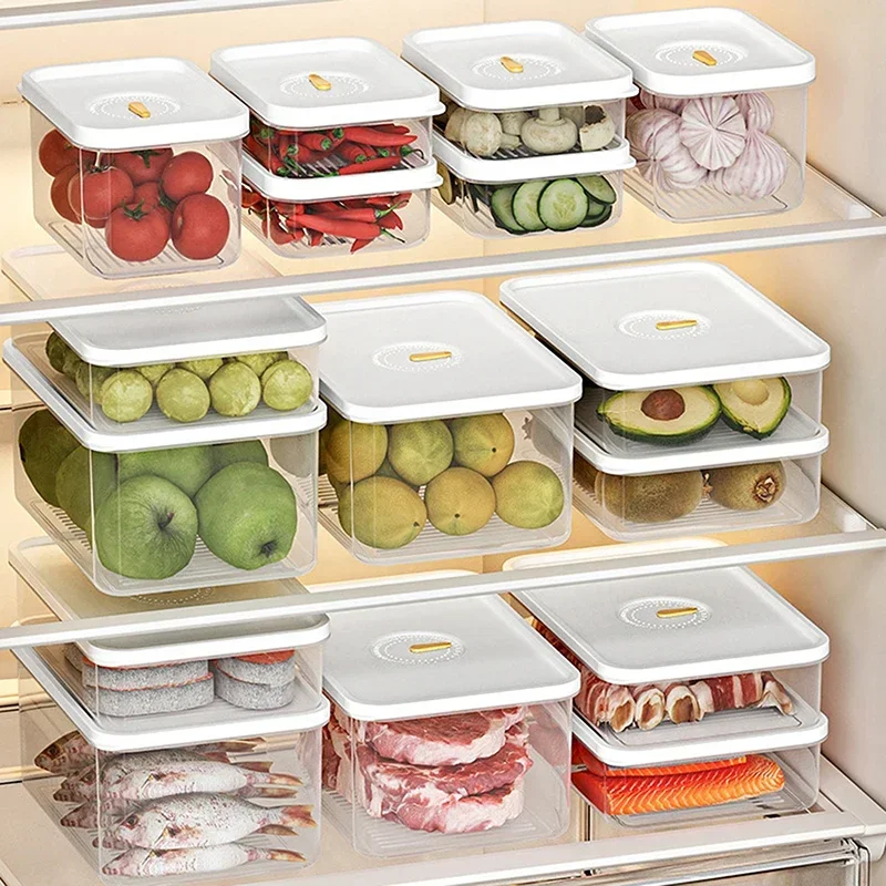 Stackable Airtight Food Containers Clear Cheese Meat Keeper Box Refrigerator Safe for Salami Turkey Sausage Deli Storage