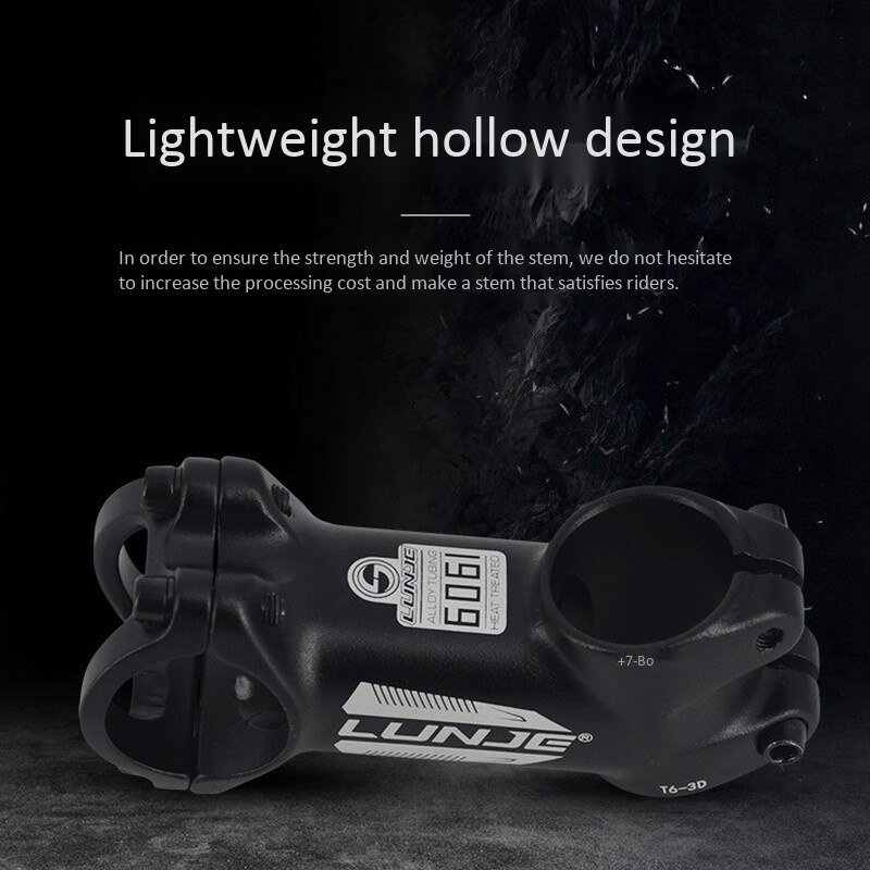 LUNJE Bike Stem Mountain Road Bike Stem Ultralight Stem 31.8mm Handlebar Stem 17 Degree