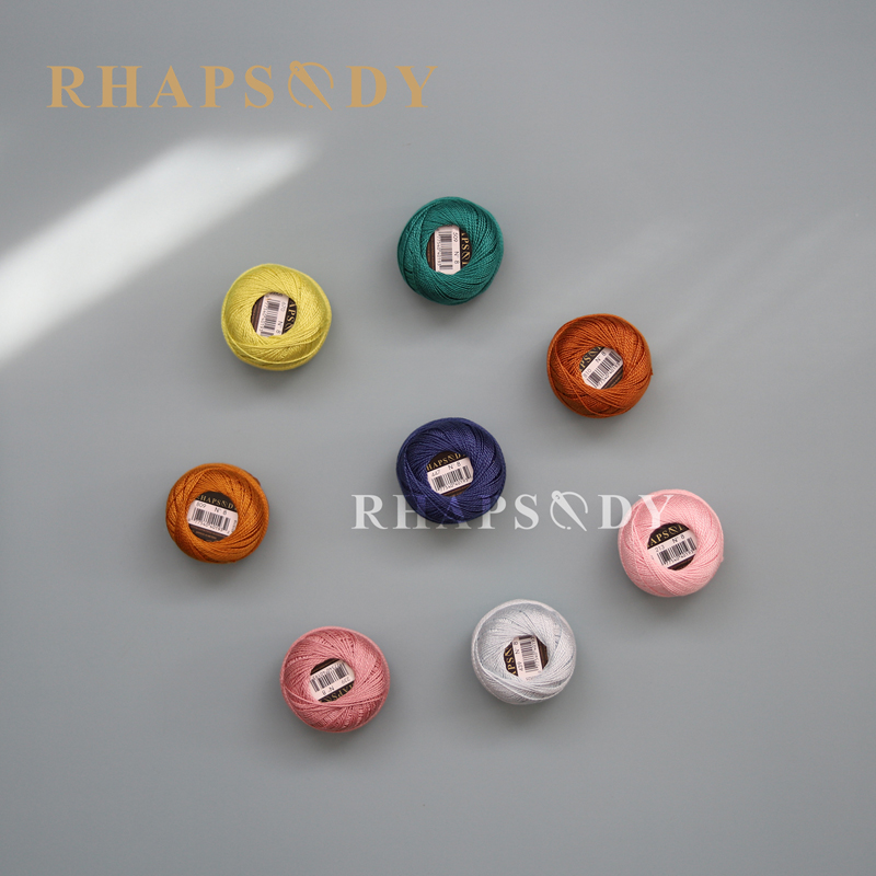 Rhapsody Premium Größe 8 Perle Baumwolle Stickerei Gewinde 12 Bals Für Kreuz Stich DIY Häkeln Versengt Mercerisierter Ägyptischer Baumwolle