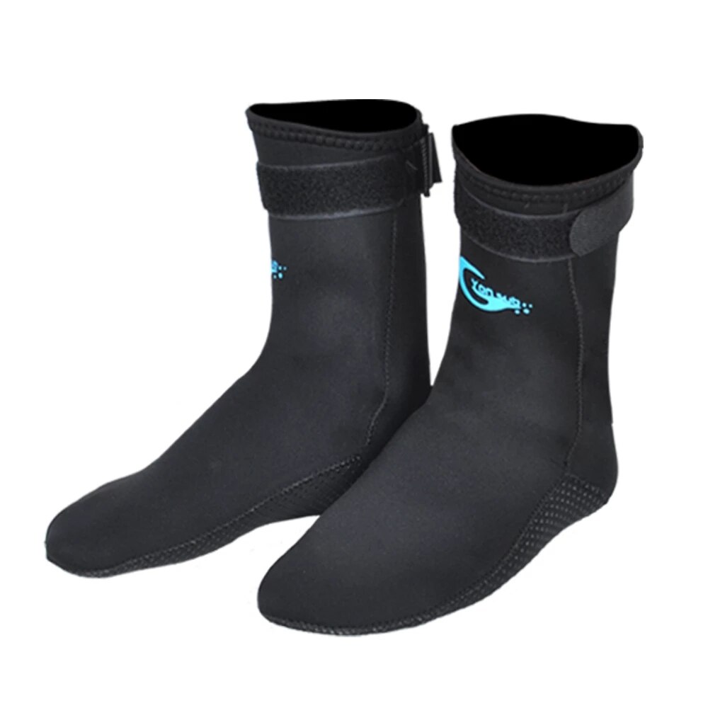 Yonsub 3mm Neoprene Scuba Diving Socks - Anti-Slip, Scratch Prevention, Black Swim Socks for Surfing & Underwater Hunting