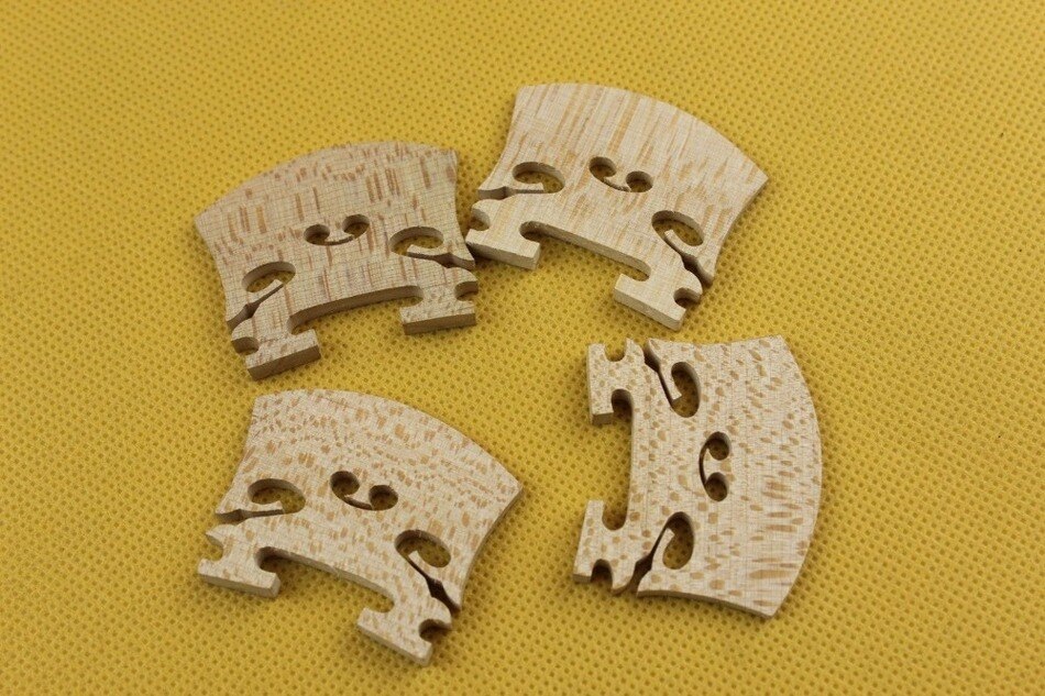 5 pcs baroque style Violin Bridges 4/4 maple wood