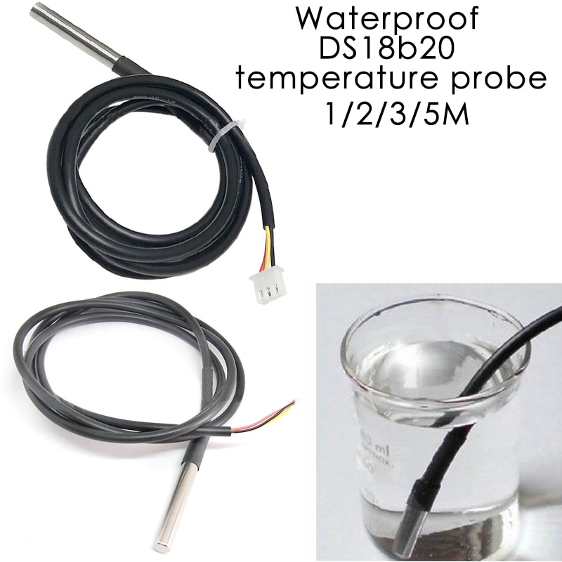 0.5m/1m/2m/2.5m/3m DS18B20 DS18S20 NTC 10K 1% 3950 Waterproof Digital Temperature Sensor Probe NTC Thermistor Thermal Cable