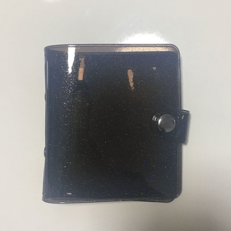 Transparent Star Pink A8 Mini Notebook 3 Hole Planner Binder Spiral Personal Journal clear Shell: NO1