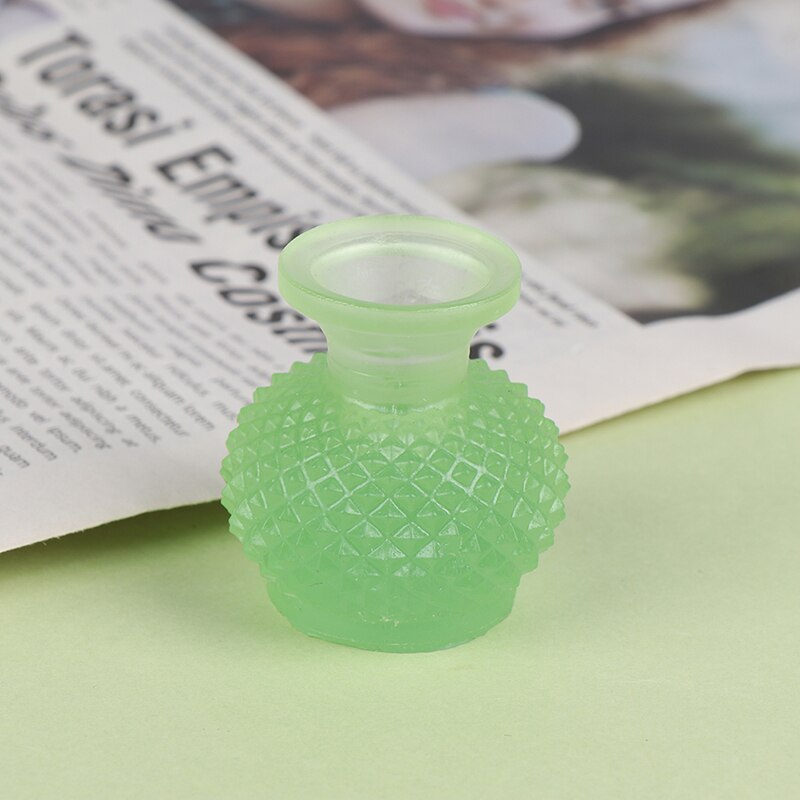 1Pc 1/12 Dollhouse miniatura Vaso di Fiori Vaso di Casa di Bambola vita Camera Decora: verde