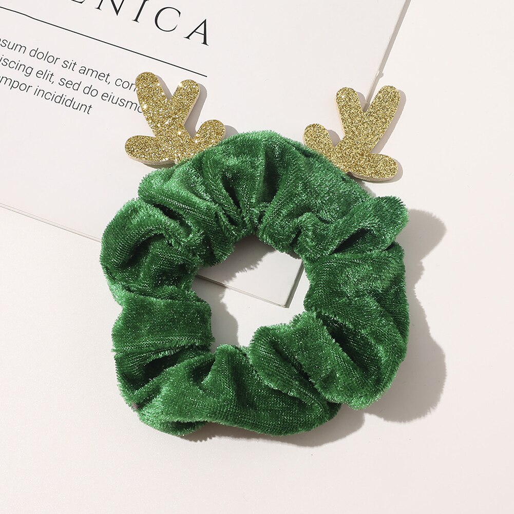 Vrouwen schattige elanden paardenstaart houder haar ring feest huis decoratie benodigdheden flanellen haar touw elastische scrunchies