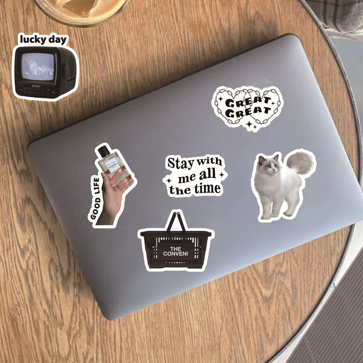 Etori Life 50pcs Cartoon Cute Exquisit Literary Objects Student DIY Laptops, Scrapbooks,Stationery Decoration Stickers