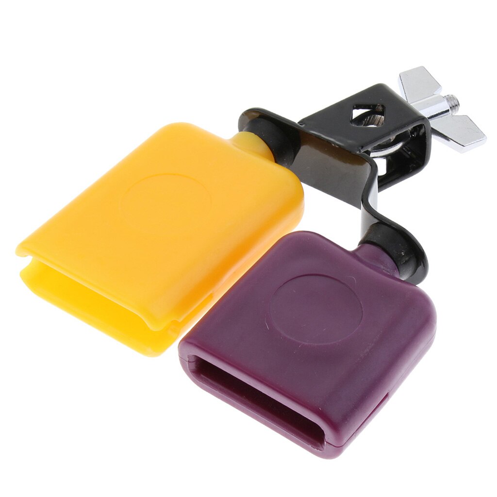 Plastic Material Multicolor Cowbell Drum Set Kit Musical Percussion Accessory