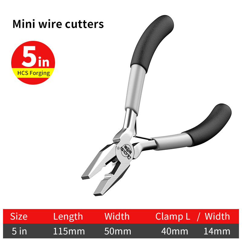 Multi-function Mini Pliers Pointed Mouth Beveled Mouth Steel Wire Long Mouth Top Cutting Pliers Set Hand DIY Tools 5inch: Orange