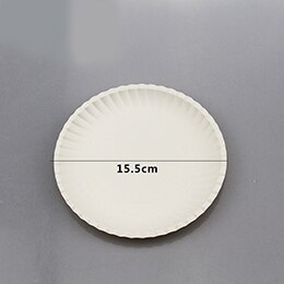 Wit papier plaat verjaardagsfeestje fruitcake BBQ lade kinderen art handgemaakte materiaal: Default Title