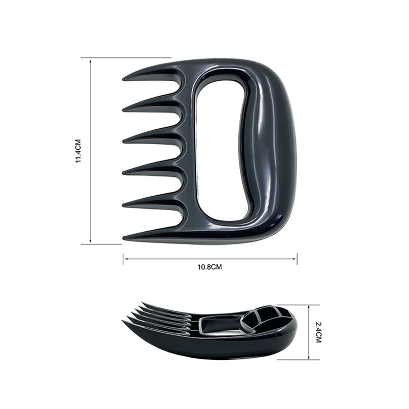 Tenedor de barbacoa con forma de garra de oso, triturador de carne, herramientas de parrilla, accesorios de cocina, sin BPA, utensilios de cortar Manual, 2 uds.
