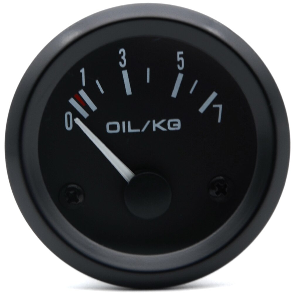 Medidor de presión de aceite analógico Universal para coche de 2 pulgadas 52mm 0-7KG LED blanco con combinación de soporte de calibre negro