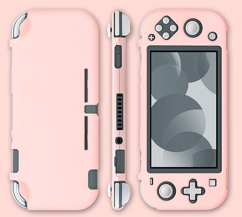 Capa protetora colorida para nintendo switch, case de proteção para nintendo switch lite, capa dura, antiderrapante, cobertura completa, acessórios para nintendo switch: Pink