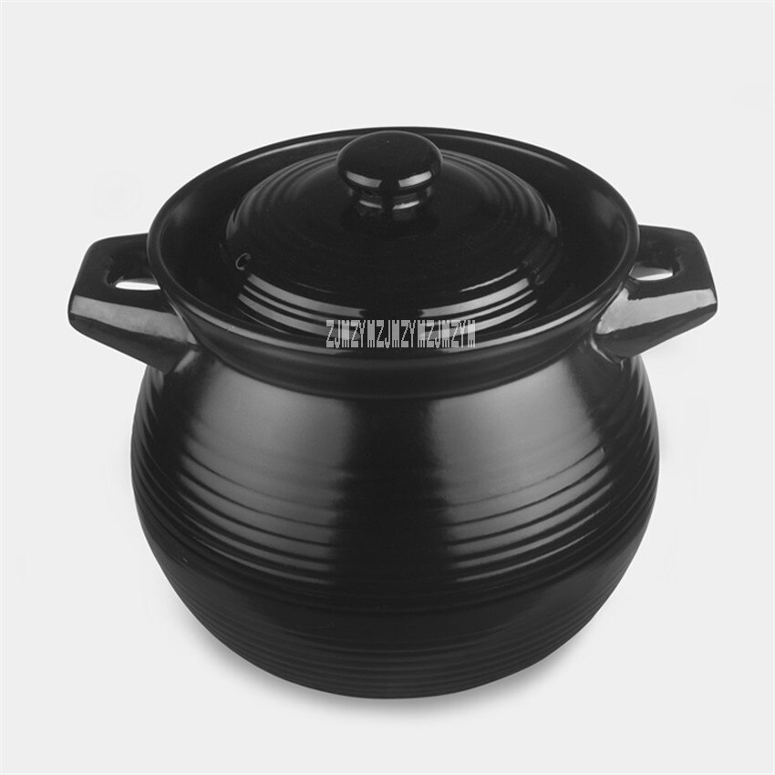 Ceramic Stew Pot Casserole Heat-resistant High-temperature Casserole Braised Burning Home Cooking Pot 3.5L