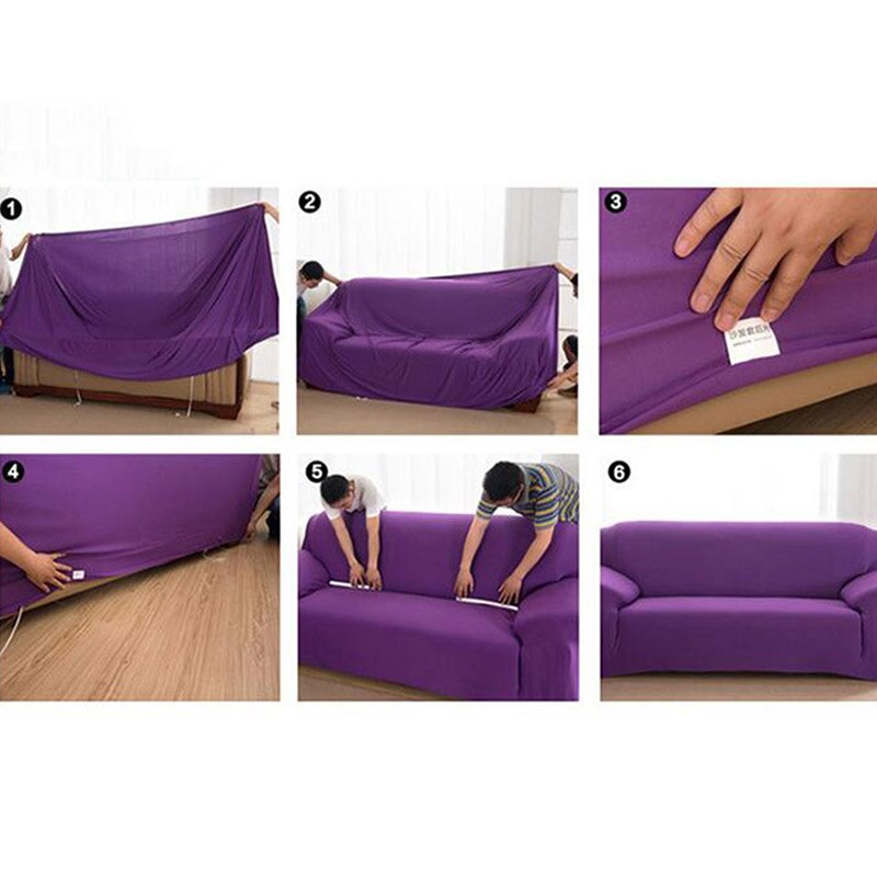 Bankhoezen effen kleur hoezen voor de woonkamer stretch spandex bankhoes all inclusive elastische bankhoezen s-xl