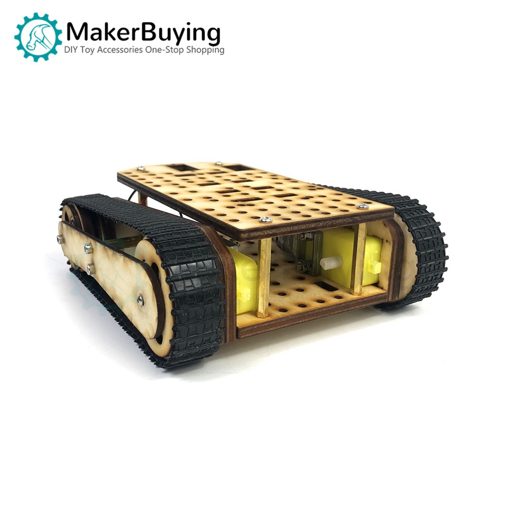 Træbælte tank chassis sporing hindring undgåelse smart bil wali maker uddannelse hands-on gør-det-selv-kit