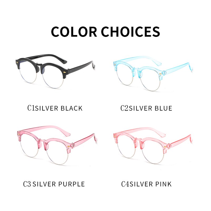 Anti-blau Licht freundlicher Brille Junge Mädchen Spiel lesen Computer schutzbrille Klar freundlicher Runde Anti Blau Brillen