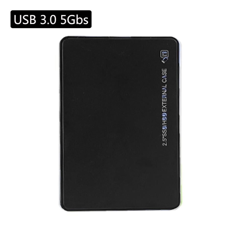 Protable 2.5 tommer usb 3.0 hdd tilfælde sata til usb 3.0 ekstern harddisk kabinet 5 gbps ssd harddisk kasse hdd box kabinet: Usb 3.0 5 gbs sort b