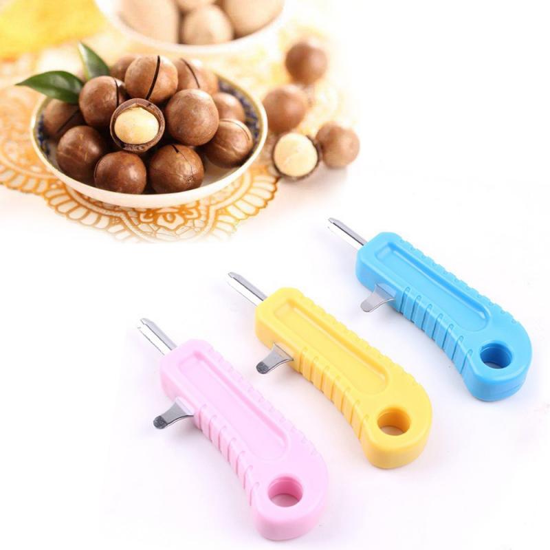 1* Nut Cracker Pistachio Nut Opener Stainless Steel Plastic Handle Nut Open Tool Sheller Manual Nut Opener Kitchen Accessories