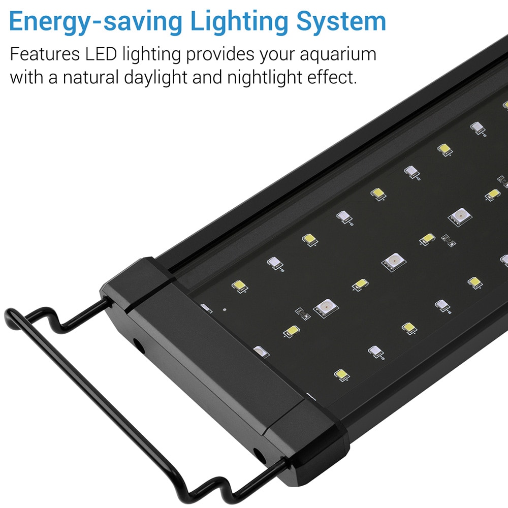 NICREW Saltwater Aquarium Light Marine LED Fish Tank Light for Coral Reef Tanks 2-Channel Timer Included