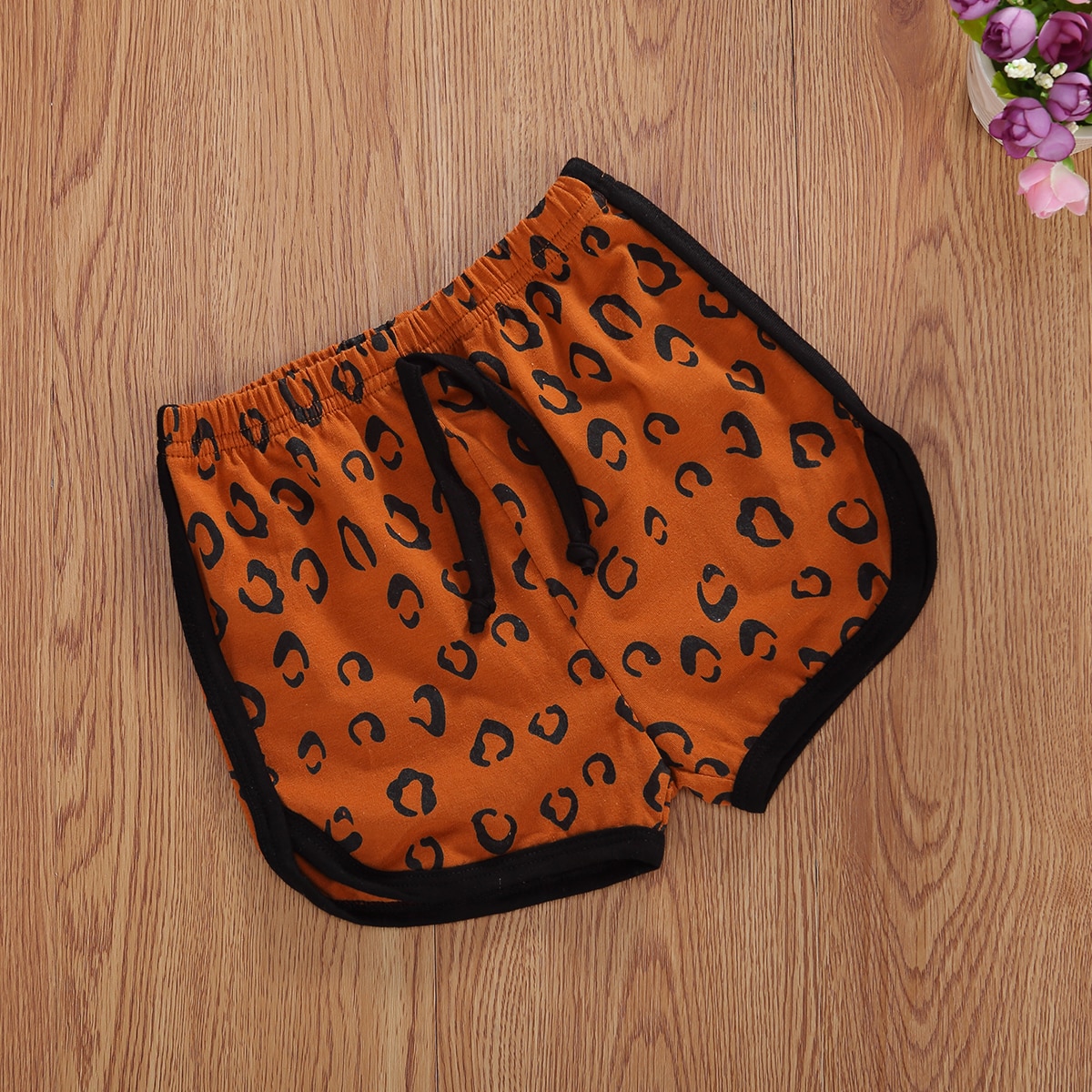 1-6Y Mode Meisjes Luipaard Shorts 3 Kleur Losse Print Shorts Bottoms Peuter Kids Baby Kleding Outfit