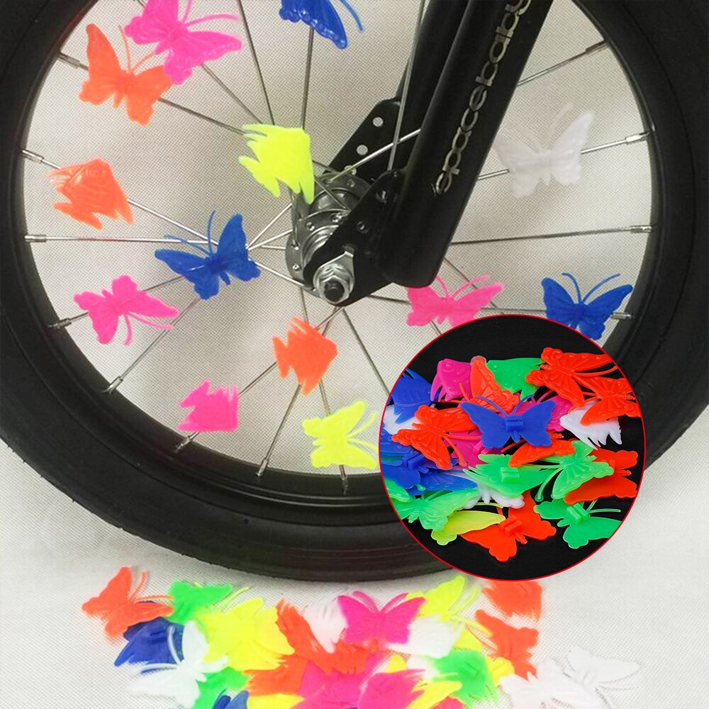 Fiets spaak kralen fietswiel plastic veelkleurige spaak kralen kinderen kinderen clip decoratie fiets onderdelen