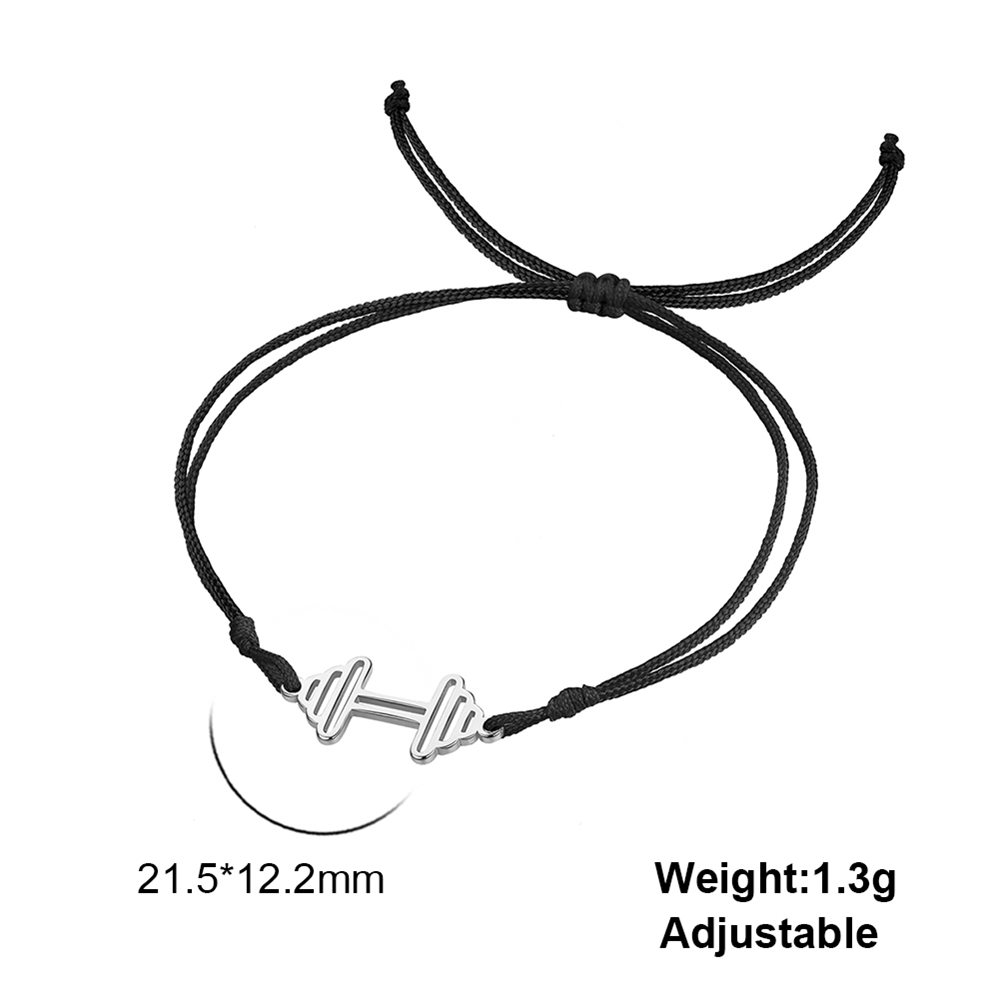 Cazador Esercizio sport battito cardiaco Bracciale con ciondolo con manubri per donna Gioielli in acciaio inossidabile 2025 Bracciale a catena con scatola a portata di mano: Verde Dragonly